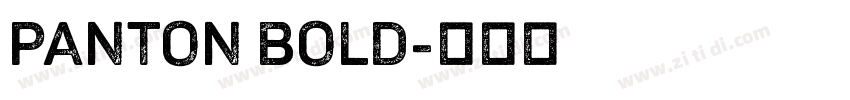 panton bold字体转换